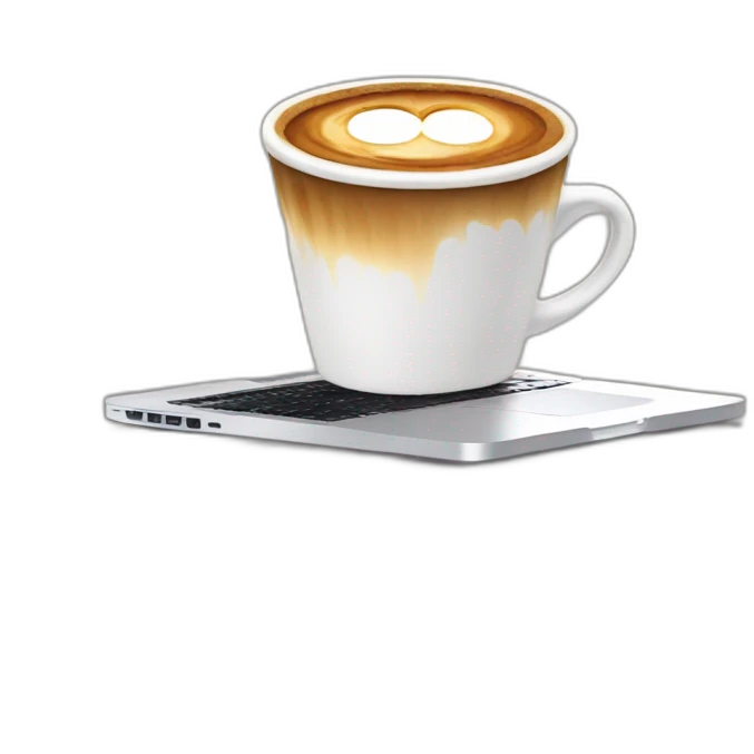 coffee in a macbook emoji