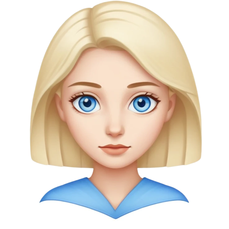 Baddie with blue eyes emoji