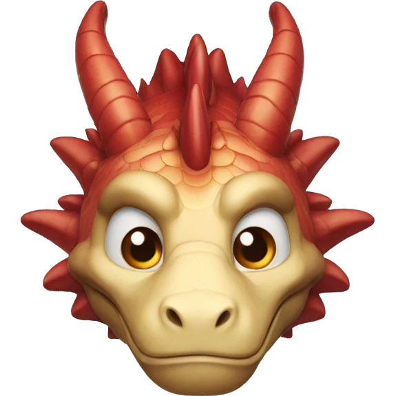 Dragon rouge à deux têtes  emoji