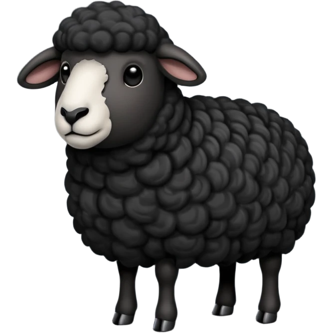 Black sheep sillouete  emoji