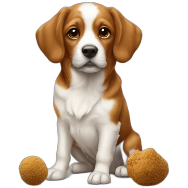 Un chien avec un papillon sur la truffe emoji
