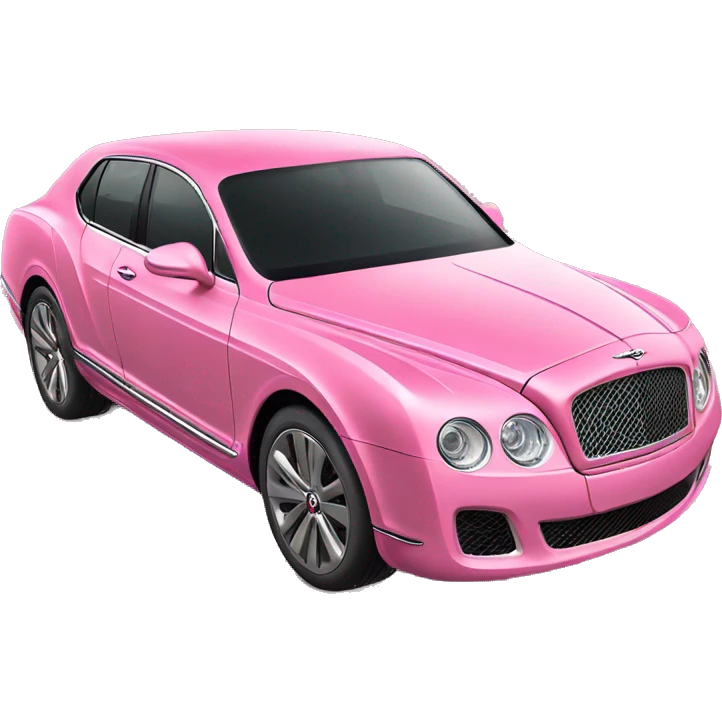 Pink car Bentley emoji