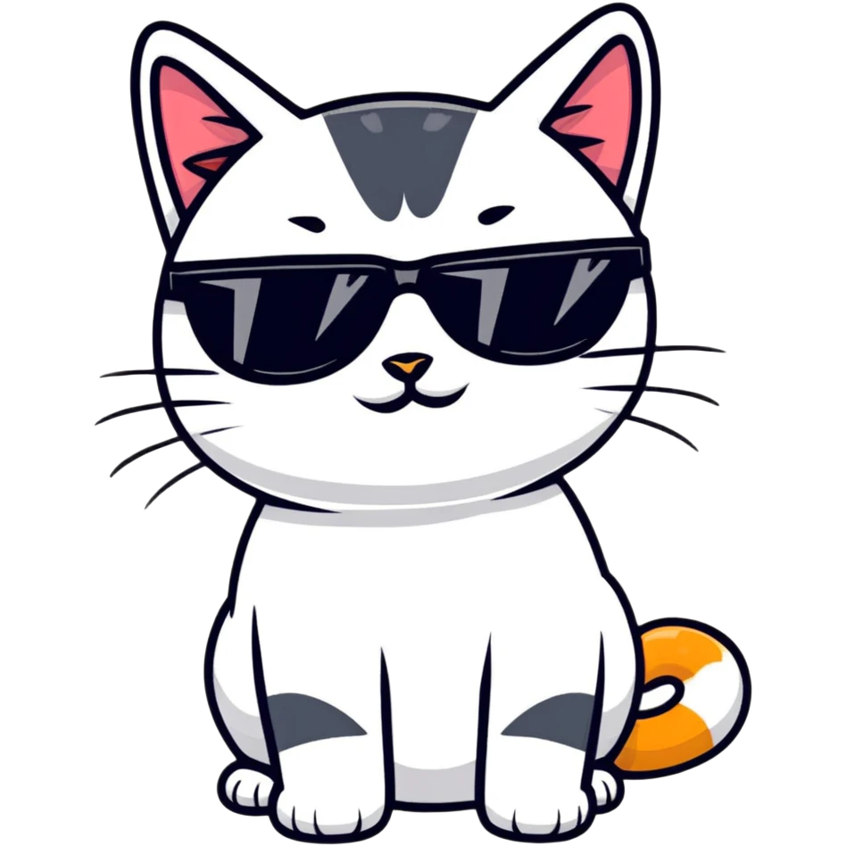 Cat with sunglasses emoji