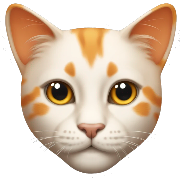 Create an aesthetic looking orange cat emoji