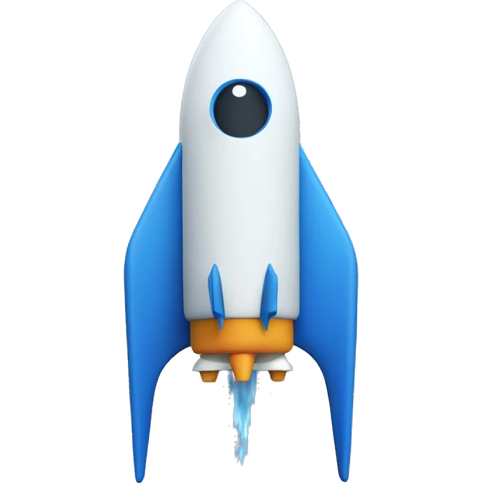 blue rocket with numer "15" emoji