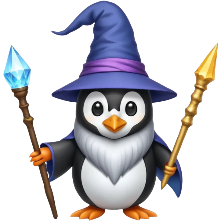 Penguin Wizard emoji