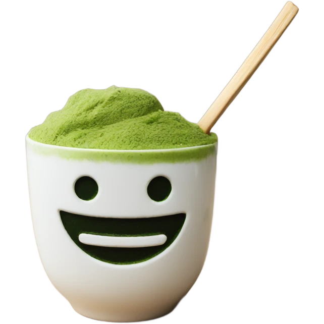 matcha in a handmade cup emoji