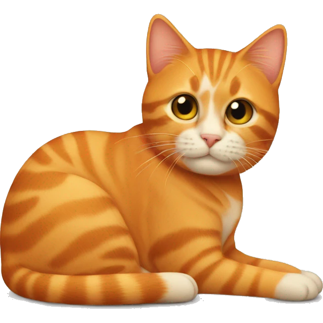 Orange cat with tabby cat emoji