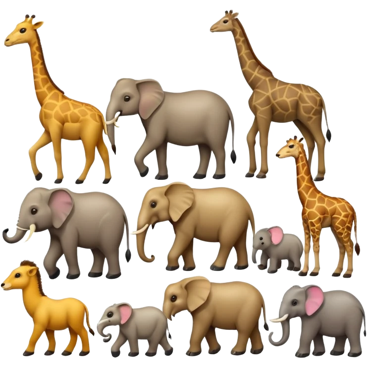Zoo animals emoji