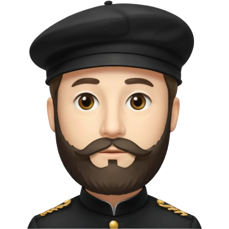 Claude Monet wear black berret hat emoji
