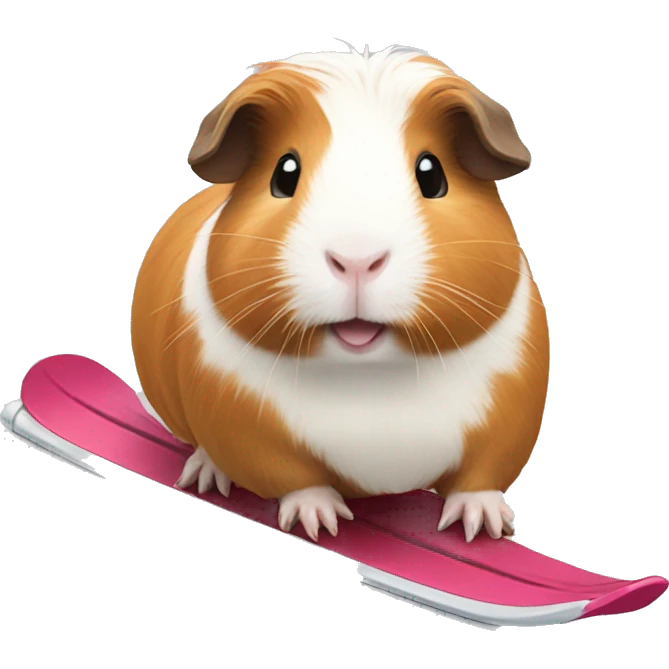 Guinea Pig skiing emoji
