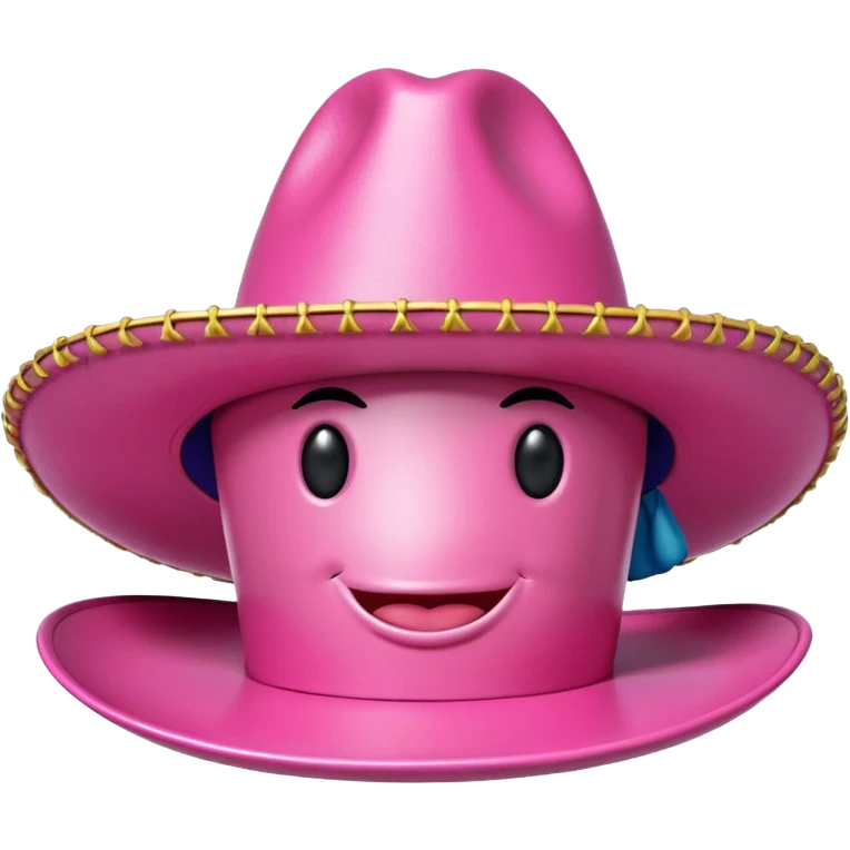 jeff koons pink spam sombrero sculpture  emoji
