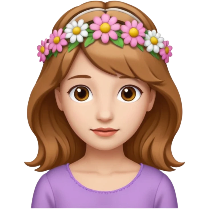 Women  with flower hair band  emoji