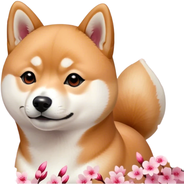 Japan sakura shiba inu emoji