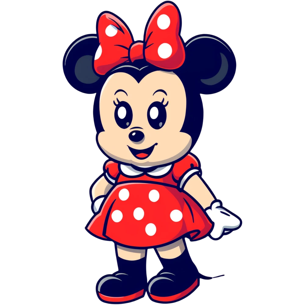Minnie Mouse cartoonish sticker emoji