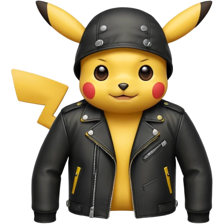 Sweet pikatchu leather jacket emoji
