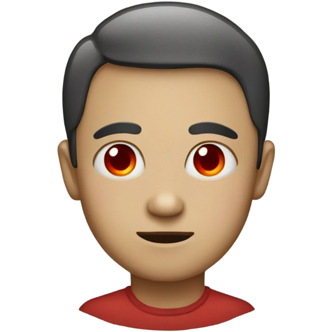 person with red eyes emoji