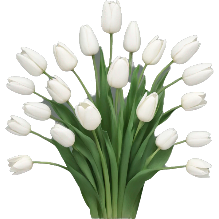 White tulips emoji