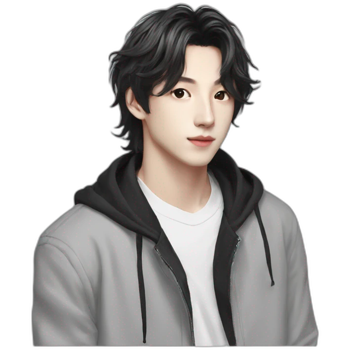 Jungkook long hair emoji