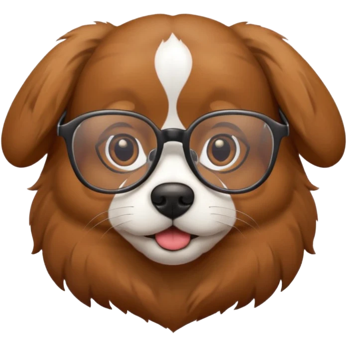 Perro con lentes  emoji