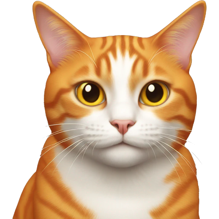 Crazy orange cat emoji