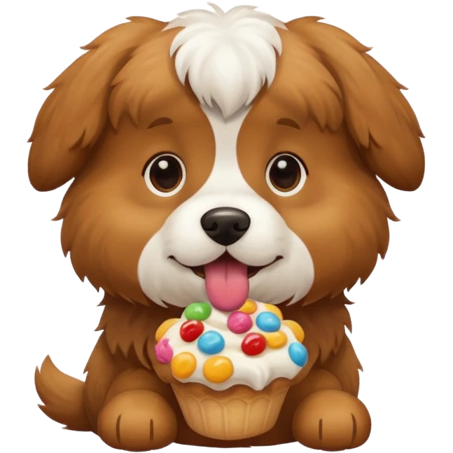 Dog with loukoum emoji