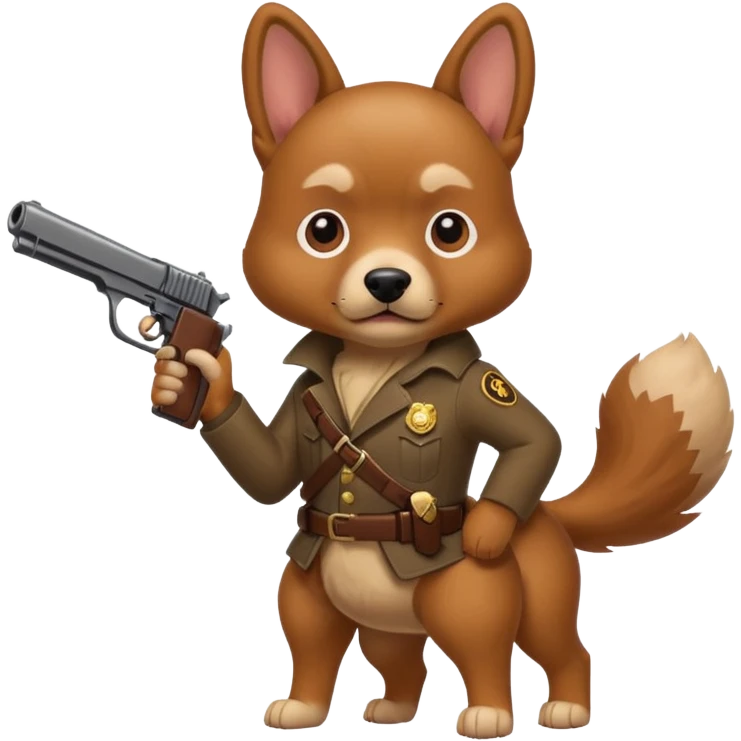 Dog with a gun emoji