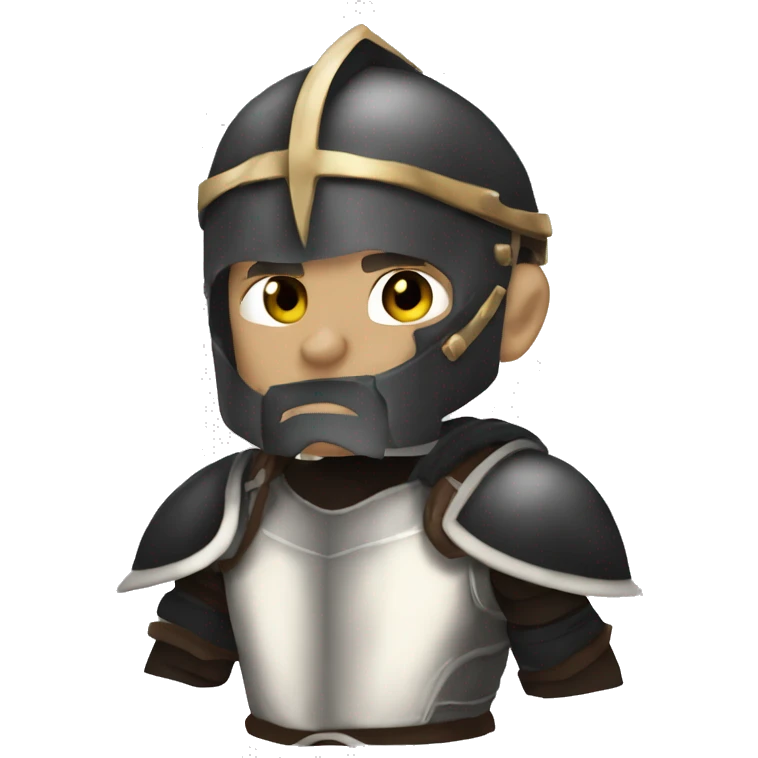 gladiator white human male in black armor rpg fantasy  emoji