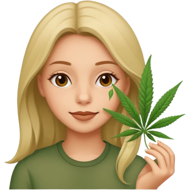Girl smelling marijuana  emoji