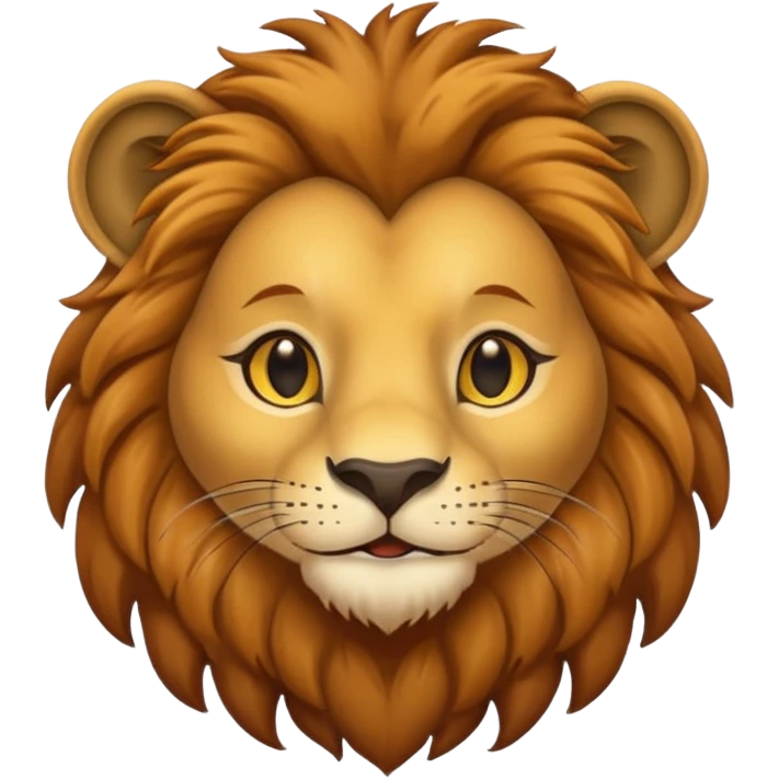 Smiling lion emoji