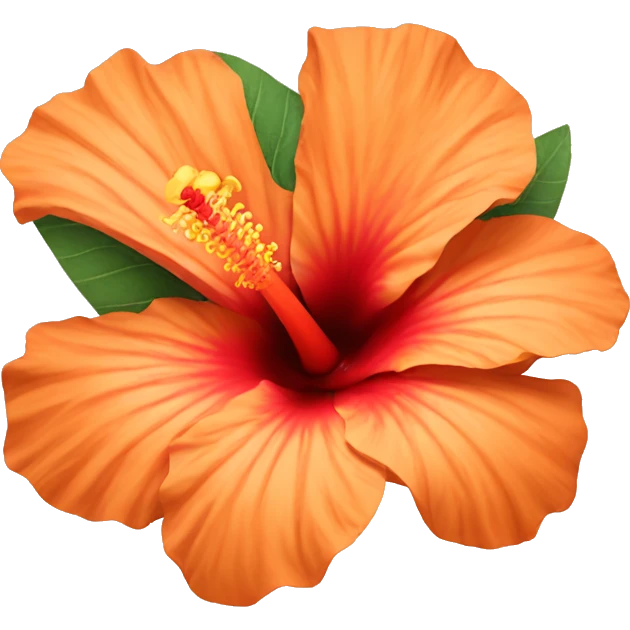 orange hibiscus flower emoji