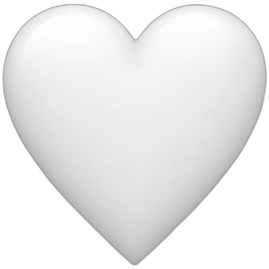 White heart  emoji