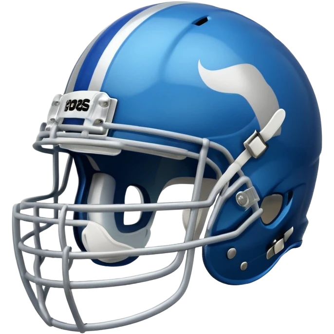 College football player helmet in blue color emoji