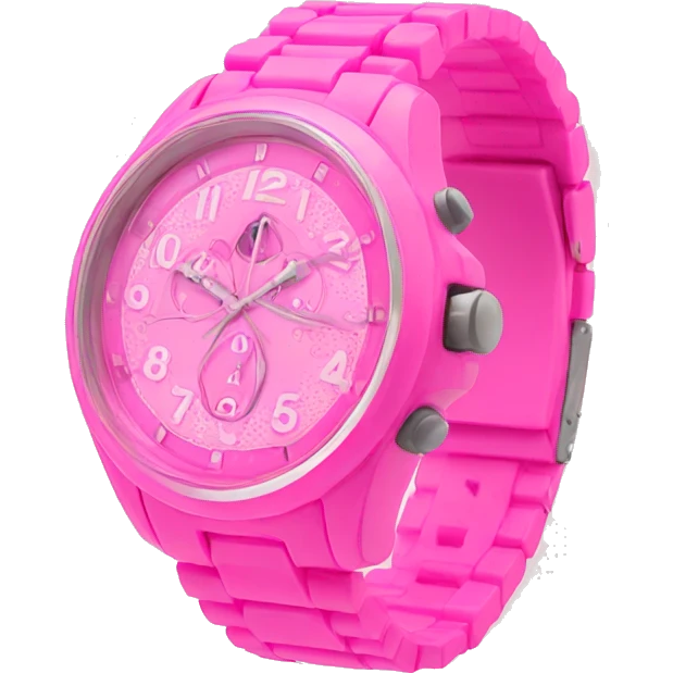 Pink watch emoji