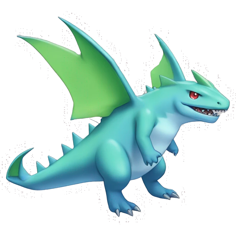 Blue Larvitar-Sharpedo-Gabite-Gible-Digimon Full Body emoji