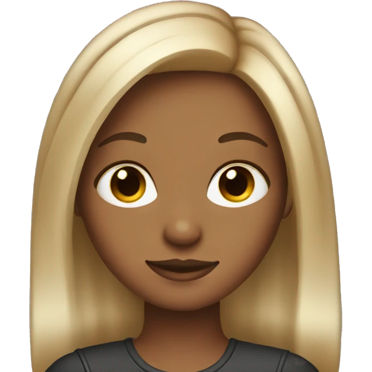 A girl with pretty highlights in hair emoji