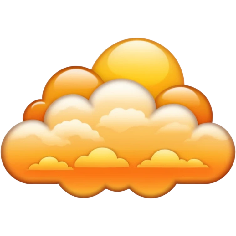 A golden sunset cloud with warm gradient tones. emoji