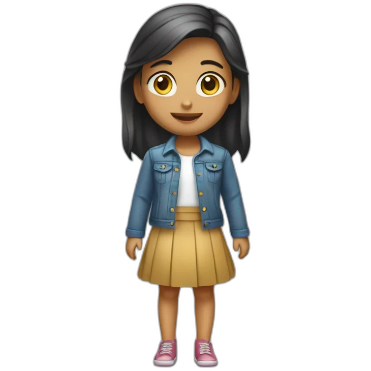 girl in skirt сидит на полу emoji