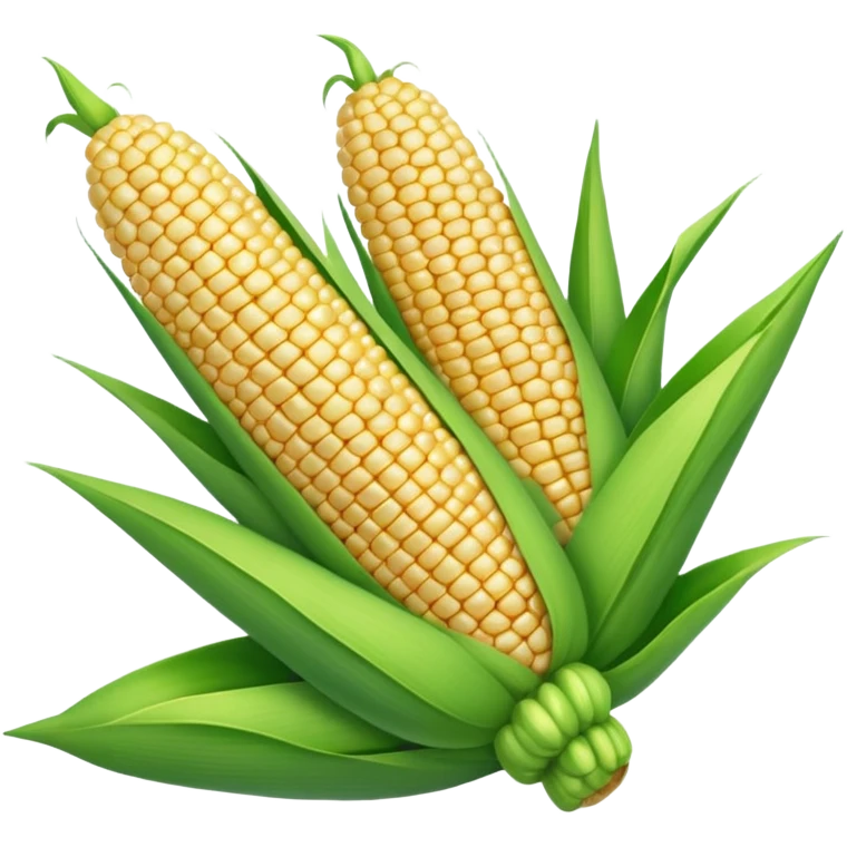 green closed corn cob  emoji