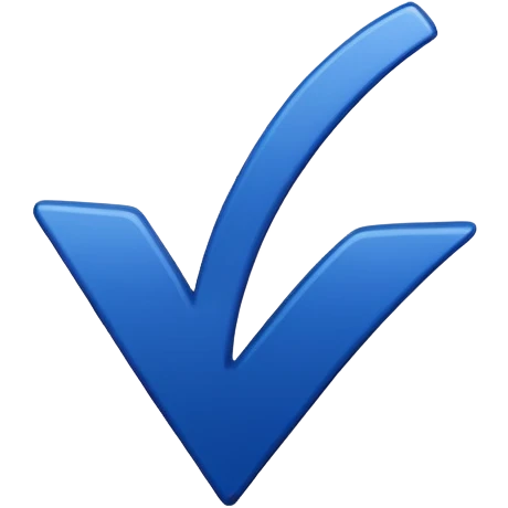 dark and minimalist blue aesthetic check mark emoji