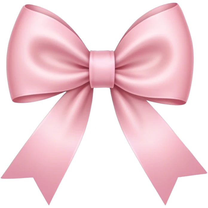 light pink ribbon bow emoji
