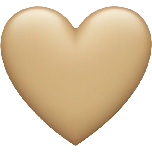 Beige heart  emoji