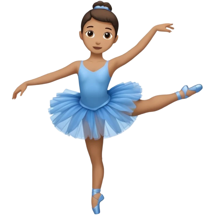 full body balet with blue tutu emoji