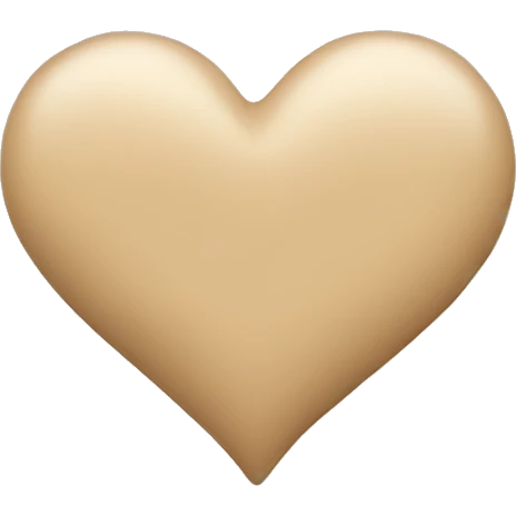 Beige heart  emoji
