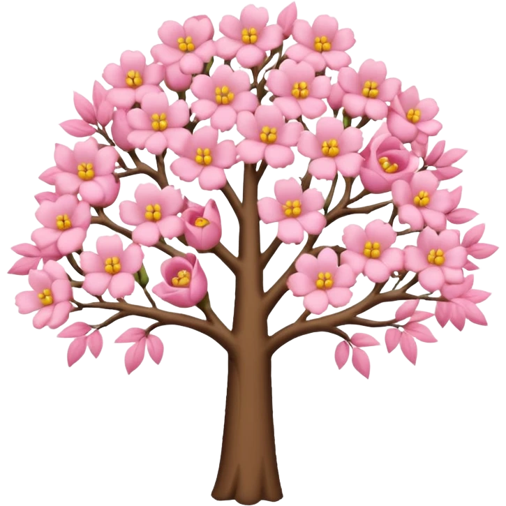Arbre à fleur rose pastel emoji