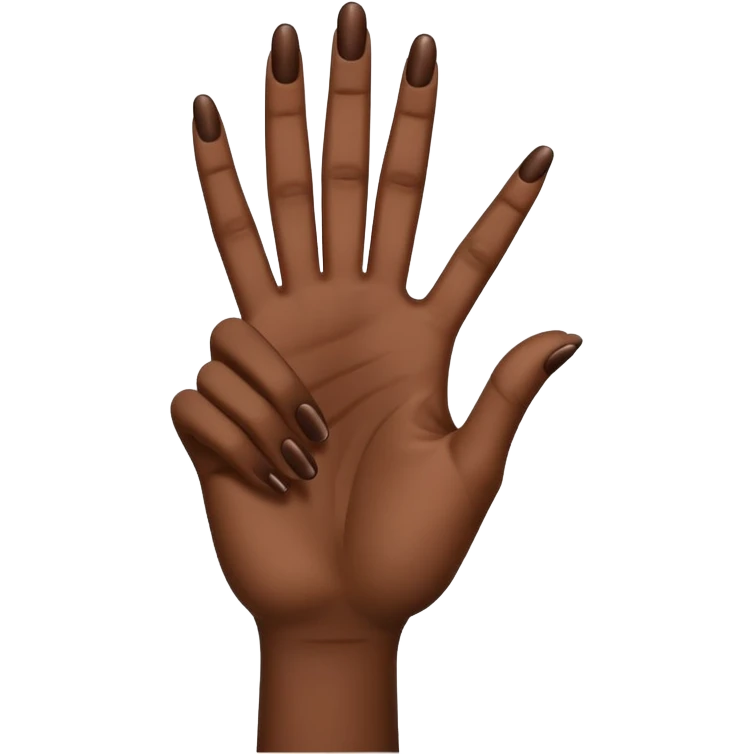 Make the ysl hand sign, but make the hand dark skin emoji