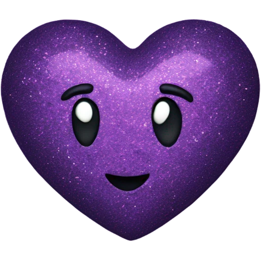 purple glitter heart emoji
