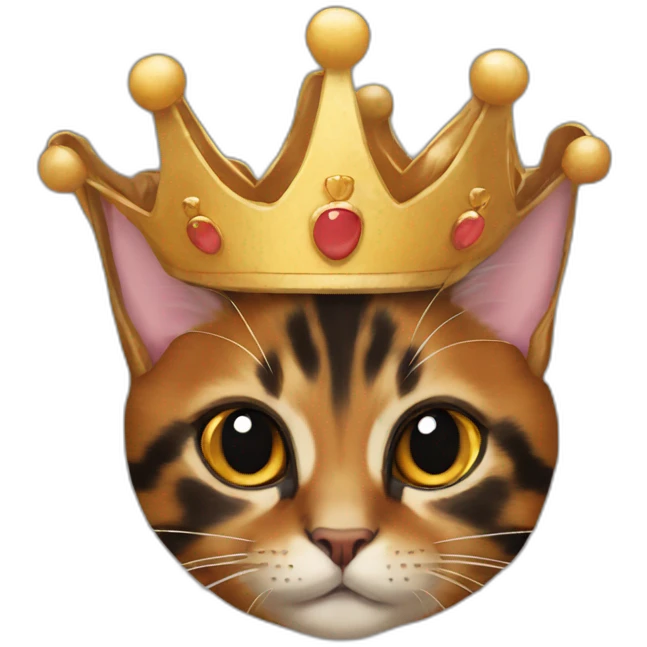 Cat tortoiseshell crown emoji