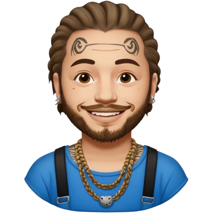 post malone many face tattoos emoji