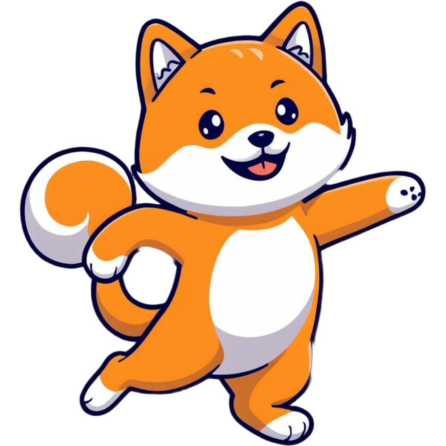 happy shiba inu dancing emoji